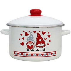 Изображение товара Кастрюля ЭМАЛЬ 4,0л с ярким рисунком для всех плит