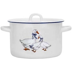 Изображение товара Кастрюля ЭМАЛЬ 4,5л (01-1615н/4-Гуси)