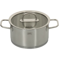 Изображение товара Кастрюля Gipfel Capella 20 см, 3.1 л, с крышкой, нерж. сталь (2698)
