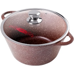 Изображение товара Кастрюля Горница Шоколад антиприграрная, с крышкой 2,0л (к2233аш)