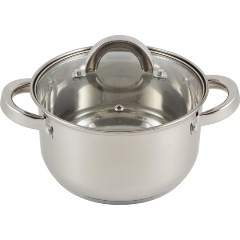 Изображение товара Кастрюля Mallony Mediano 2,6 л с крышкой для индукционных плит нержавеющая сталь