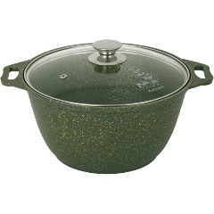 Изображение товара Кастрюля Kukmara 3л со стеклянной крышкой Trendy style malachite