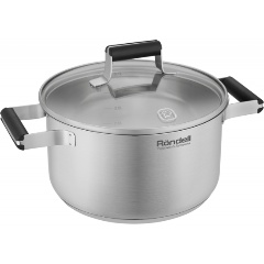 Изображение товара Кастрюля Rondell Bayoneta 5.1 л, 24 см, с крышкой, стальной (RDS-1808)