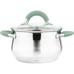 Изображение товара Кастрюля Mallony MENTOLO 2,6 л из нержавеющей стали с крышкой для всех плит