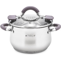 Изображение товара Кастрюля с крышкой Teco TC-C3900-01G, нержавеющая сталь, 20 cm/3,9л
