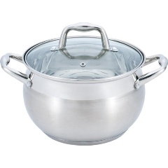 Изображение товара Кастрюля Winner APPLE WR-1276 3л из нержавеющей стали с стеклянной крышкой