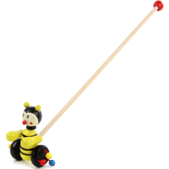Изображение товара Детская деревянная каталка пчелка для малышей от 1 года экологически чистая