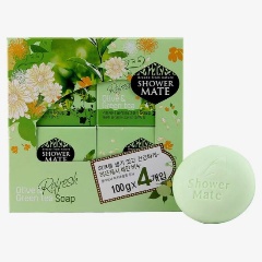 Изображение товара Набор косметического мыла KERASYS Shower Mate Оливки и зеленый чай 4х100 г