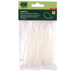 Изображение товара Хомут-стяжка кабельная Хомуты, 100 * 2,5 мм, пластиковые, белые, 100 шт., СИБРТЕХ 45515
