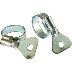 Изображение товара Хомуты металлические, червячные 16-25 мм, ширина 10 мм, W1, с металлическим ключом, 2 шт, СИБРТЕХ, 476507