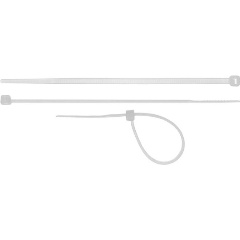 Изображение товара Хомуты-стяжки белые ХС-Б, 7.6 х 400 мм, 100 шт, нейлоновые, СИБИН 3786-76-400
