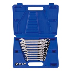 Изображение товара Набор ключей комбинированных трещоточных KING TONY 8-19 мм, кейс, 13 предметов, 13013MR