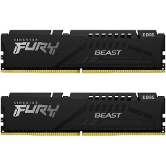Изображение товара Оперативная память Kingston DDR5 32Gb (2x16Gb) 5600MHz pc-44800 FURY Beast Black (KF556C40BBK2-32)