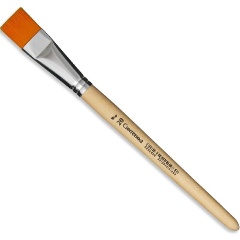 Изображение товара Кисть для акварели №1School синтетическая плоская №20 короткая деревянная ручка
