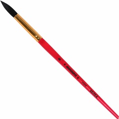 Изображение товара Кисть БЕЛКА, круглая, № 8, цветная ручка, ЮНЛАНДИЯ, 201058