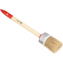 Изображение товара Кисть круглая Профи №8 (35 мм), натуральная щетина, деревянная ручка, MTX, 82045