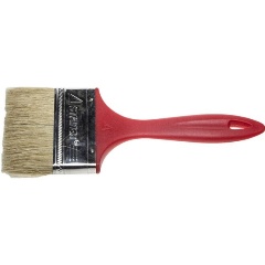 Изображение товара Кисть плоская STAYER "UNIVERSAL-EURO", светлая натуральная щетина, пластмассовая ручка, 100мм 0108-100