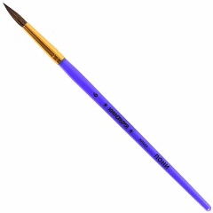 Изображение товара Кисть ПОНИ, круглая, № 6, цветная ручка, ЮНЛАНДИЯ, 201065