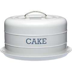 Изображение товара Тортовница Kitchen Craft Living Nostalgia grey 29 см с крышкой стильная