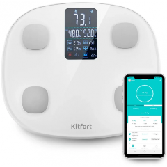 Изображение товара Напольные умные электронные весы Kitfort КТ-808 с биоимпедансом и Bluetooth