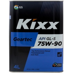 Изображение товара Трансмиссионное масло Kixx GEARTEC 75W90, полусинтетическое, 4 л