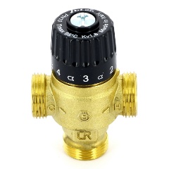 Изображение товара Клапан Uni-Fitt Н 3/4" термосмесительный 30-65°С, смешение в центр, латунный, шт