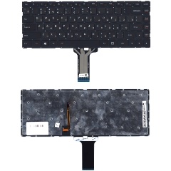 Изображение товара Клавиатура AMPERIN для ноутбука Lenovo Ideapad 100S-14IBR черная с подсветкой