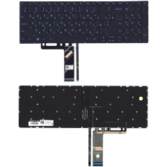 Изображение товара Клавиатура AMPERIN для ноутбука Lenovo IdeaPad L340-15 черная с голубой подсветкой