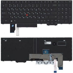 Изображение товара Клавиатура для ноутбука Lenovo Thinkpad T15p P15v черная AMPERIN