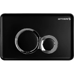 Изображение товара Клавиша смыва Bettoserb DUO Черный матовый/Хром глянец (40006461BETTOSERB)