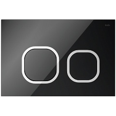 Изображение товара Клавиша смыва IDDIS Uniglass 001 UNG01BCi77 универсальная черная