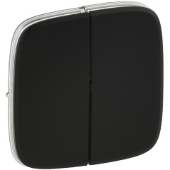 Изображение товара Клавиша выключения Legrand Valena Allure 2-клавишный, Антрацит (755028)