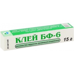 Изображение товара Клей БФ-6 Тульская ФФ, раствор для наружного применения 15 г 1 шт