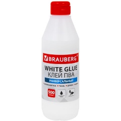 Изображение товара Клей ПВА Brauberg 500г универсальный для бумаги, дерева и ткани