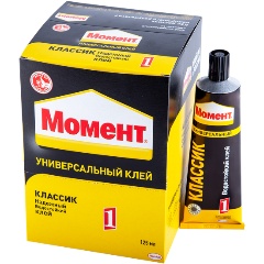 Изображение товара Клей универсальный Момент 1 Классик, 125 мл в шоубоксе