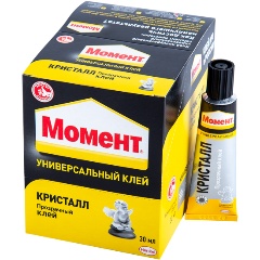 Изображение товара Клей универсальный Момент Кристалл, 30 мл в шоубоксе