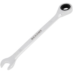 Изображение товара Ключ комбинированный трещоточный REXANT 11 мм, CrV, зеркальный хром