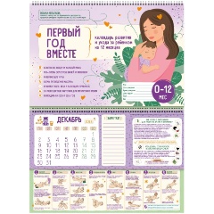 Изображение товара Книга Первый год вместе. Календарь развития и ухода за ребенком на 12 месяцев (Аптулаева Т.Г.)