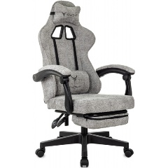 Изображение товара Кресло геймерское KNIGHT LORD/F GR серый , крестов. пластик подст.для ног