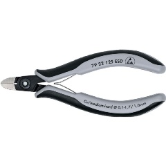 Изображение товара Бокорезы KNIPEX KN-7922125ESD, прецизионные, для электроники, антистатические ESD, вороненые, 125 mm