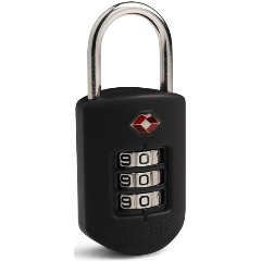 Изображение товара Кодовый замок Pacsafe Prosafe 1000 с тросом черный TSA