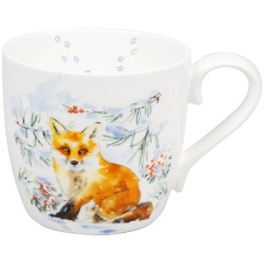 Изображение товара Кружка Koenitz Зимняя лиса из фарфора для подарка