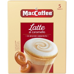 Изображение товара Кофейный напиток MacCoffee Латте Al Caramello со вкусом карамели 5 шт