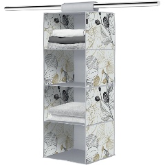 Изображение товара Подвесной кофр Ника Haushalt орхид 4 секции белый для хранения