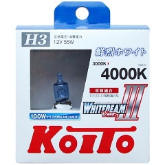 Изображение товара Автомобильная галогенная лампа KOITO Whitebeam H3 55W 4000K комплект 2 шт