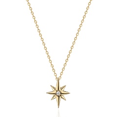 Изображение товара Колье из красного золота 585 с фианитом длиной 40 см Estet Jewelry