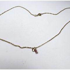 Изображение товара Колье из красного золота 585 с фианитом 45 см Estet Jewelry