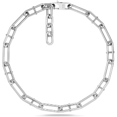 Изображение товара Колье Fossil из нержавеющей стали серебряное 44 см регулируемое