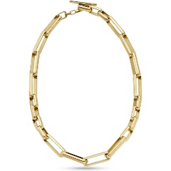 Изображение товара Женское колье Fossil JOF00971710 из латуни с кристаллами желтое золото 46 см