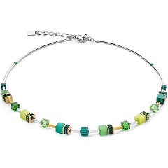 Изображение товара Колье Green Coeur de Lion 2800/10-0500 с кристаллами 42+6 см женское дизайн